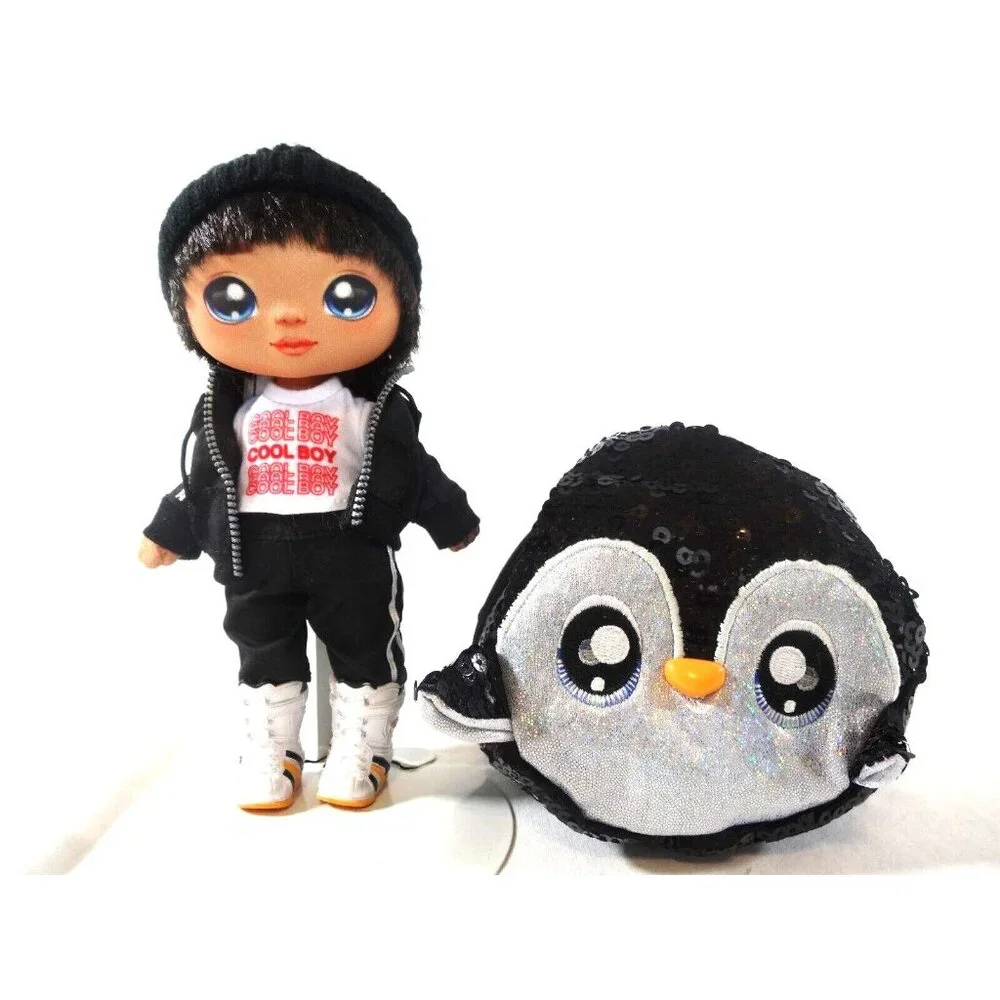 2020 Na Na Na Surprise Andre Avalanche Boy‎ Doll & Sparkly Sequined Purse